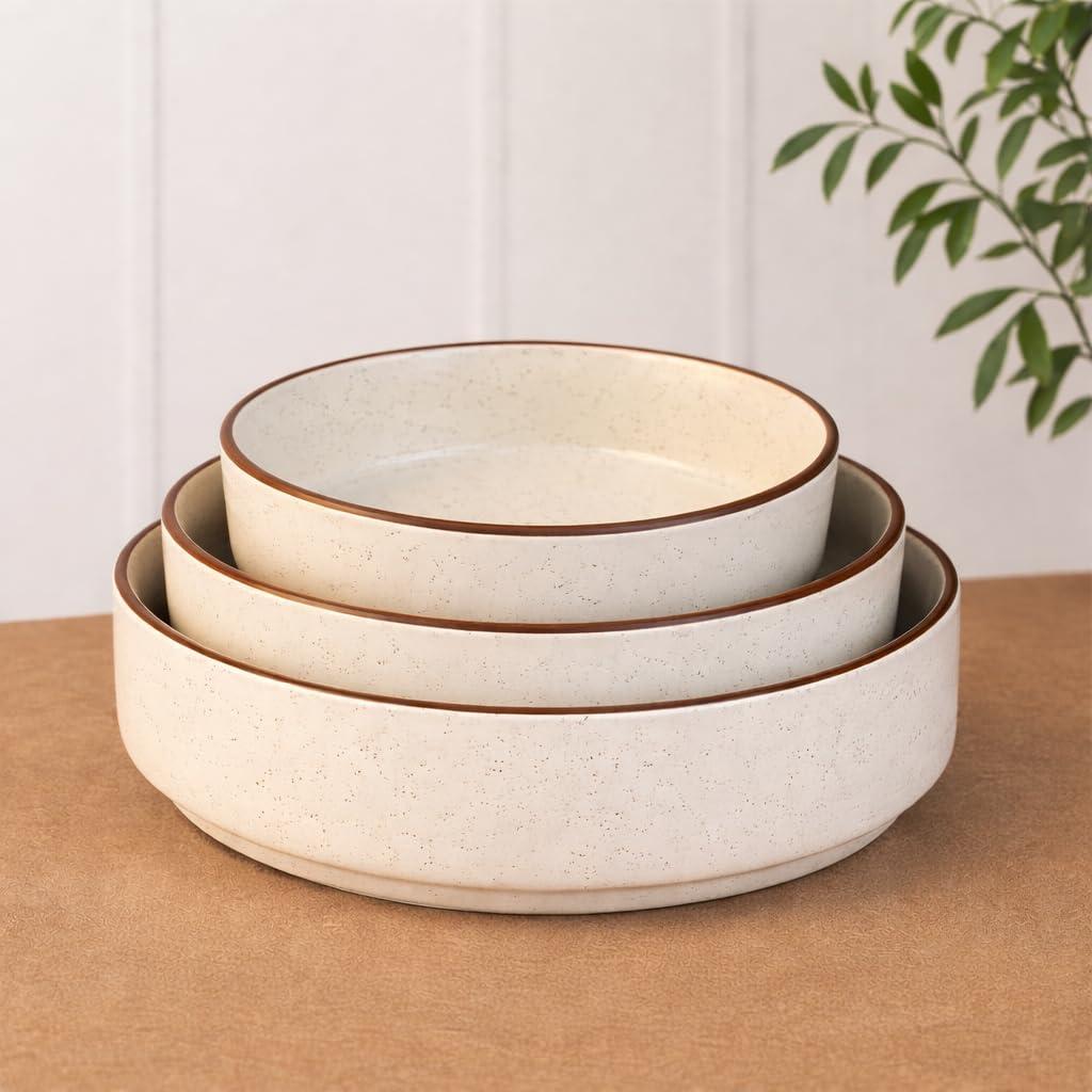 Ceramic Serving Bowl Set – 3 Pieces 5