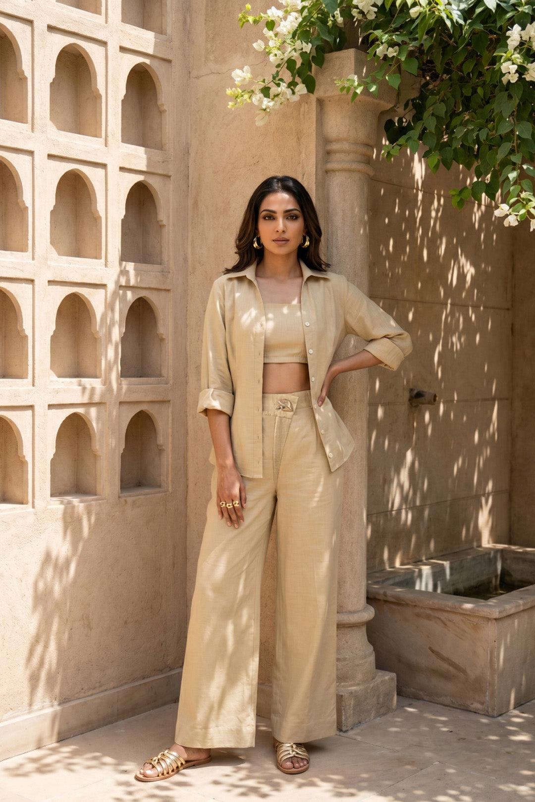 Stylish Linen 2-Piece Set - Women's Fashion online Tanzania | GAMORA ONLINE