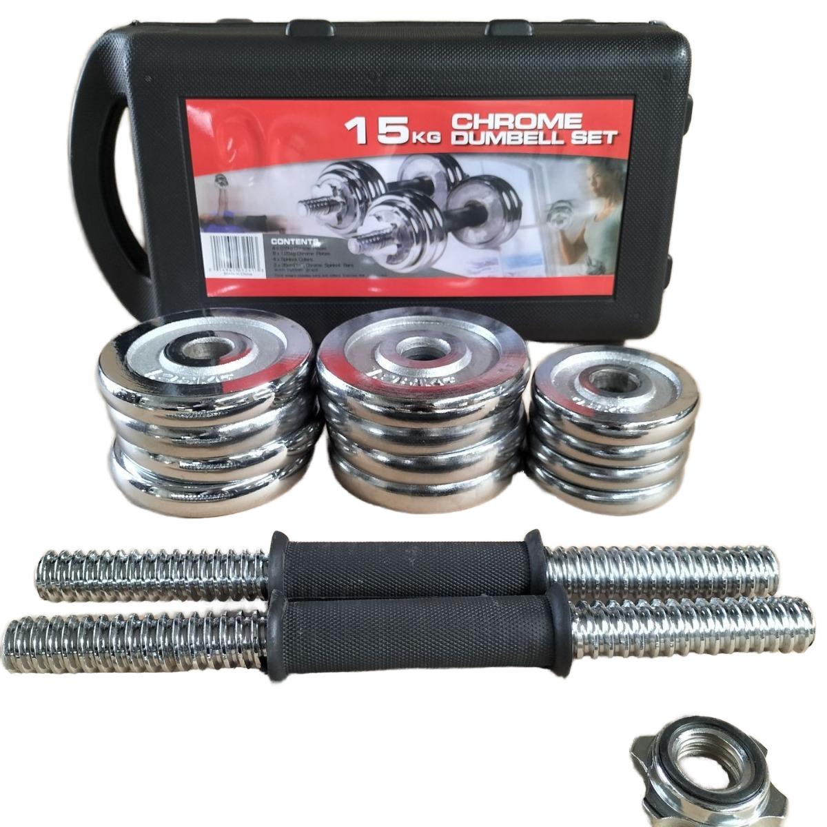 15KG Chrome Dumbbell Set 3