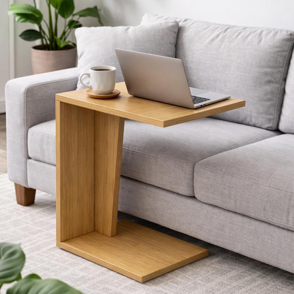 Modern C-Shaped Side Table 5