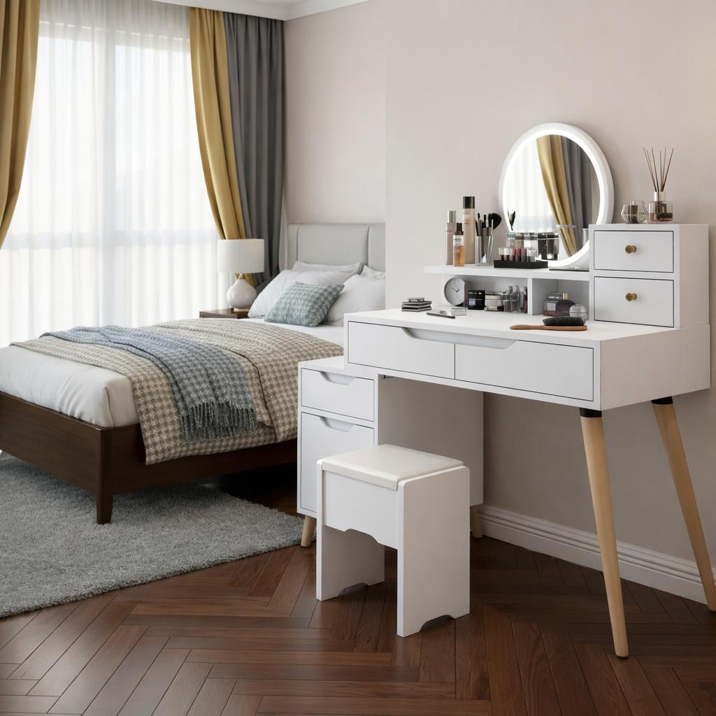 Modern Dressing Table with Mirror 6