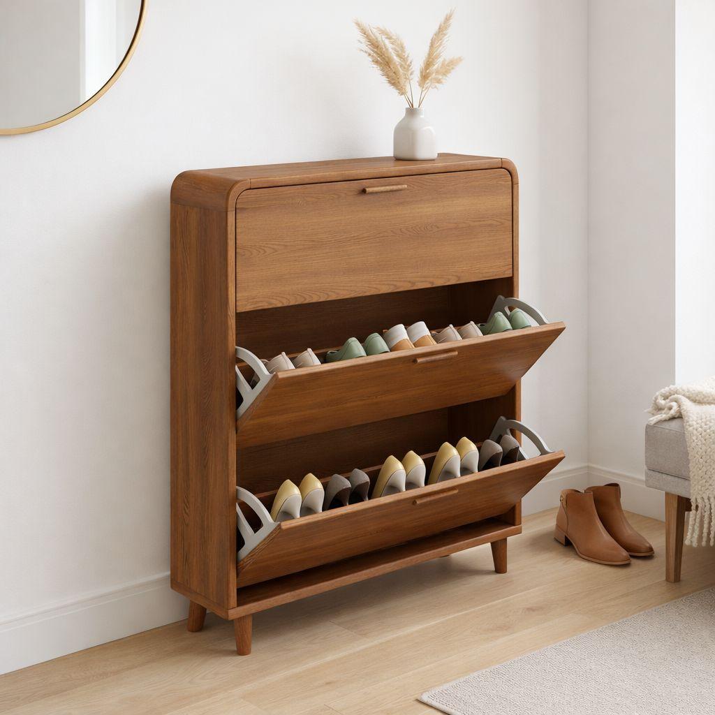 Wooden Shoe Cabinet 5