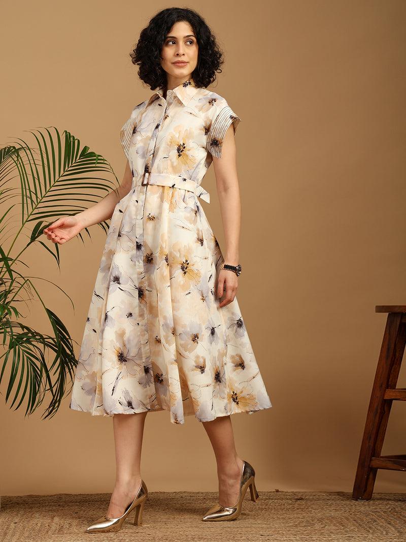 Women's Floral Midi Dress - Women's Fashion online Tanzania | GAMORA ONLINE