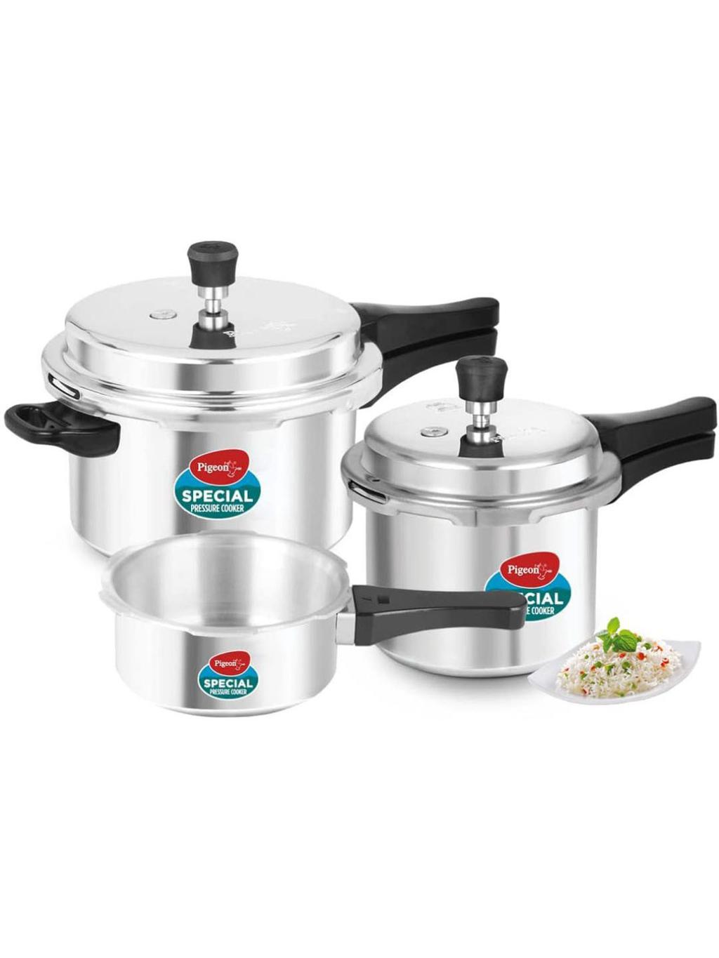 Pigeon Aluminium Pressure Cooker Set 4