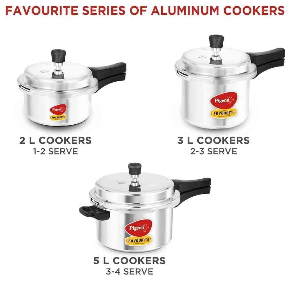 Pigeon Aluminium Pressure Cooker Set 6