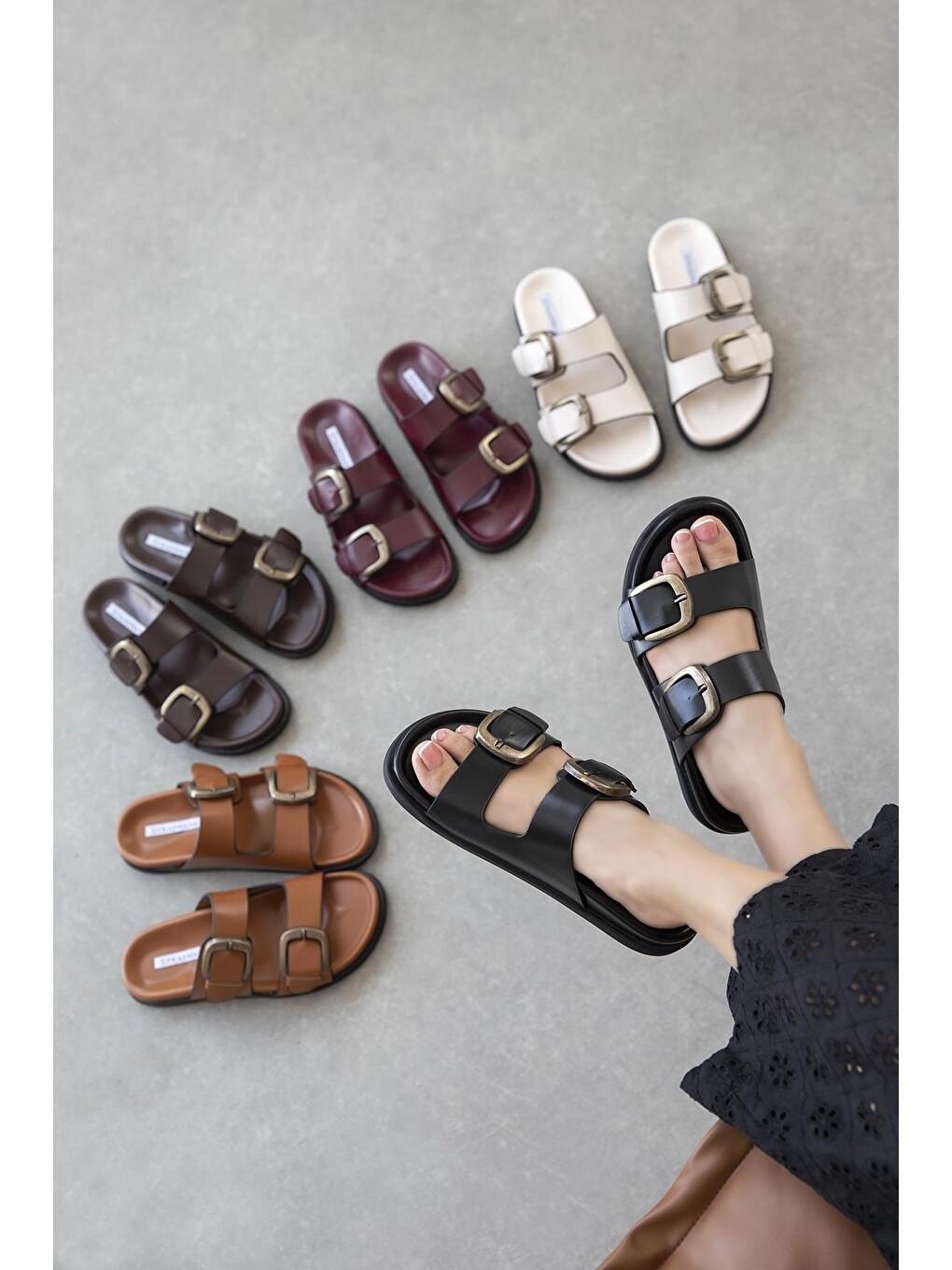 Double-Buckle Slide Sandals 4