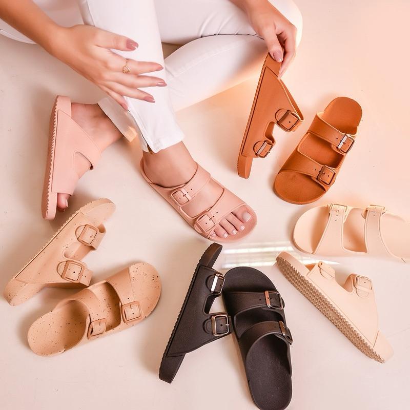 Double-Buckle Slide Sandals 6