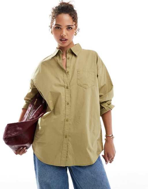 Women's Oversized Button-Up Shirt - Women's Fashion online Tanzania | GAMORA ONLINE