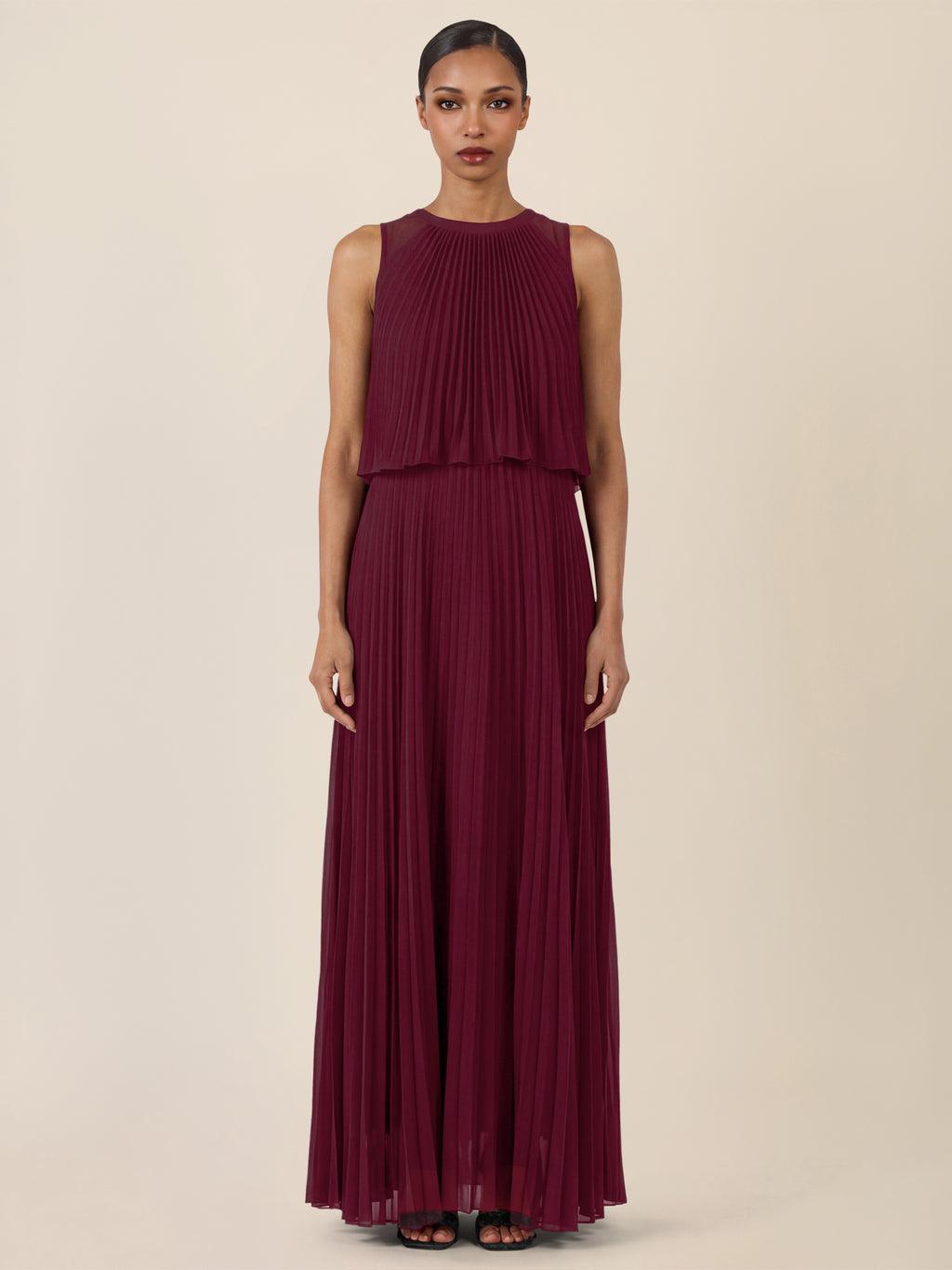 Women's Minimalist Pleated Maxi Dress - Women's Fashion online Tanzania | GAMORA ONLINE