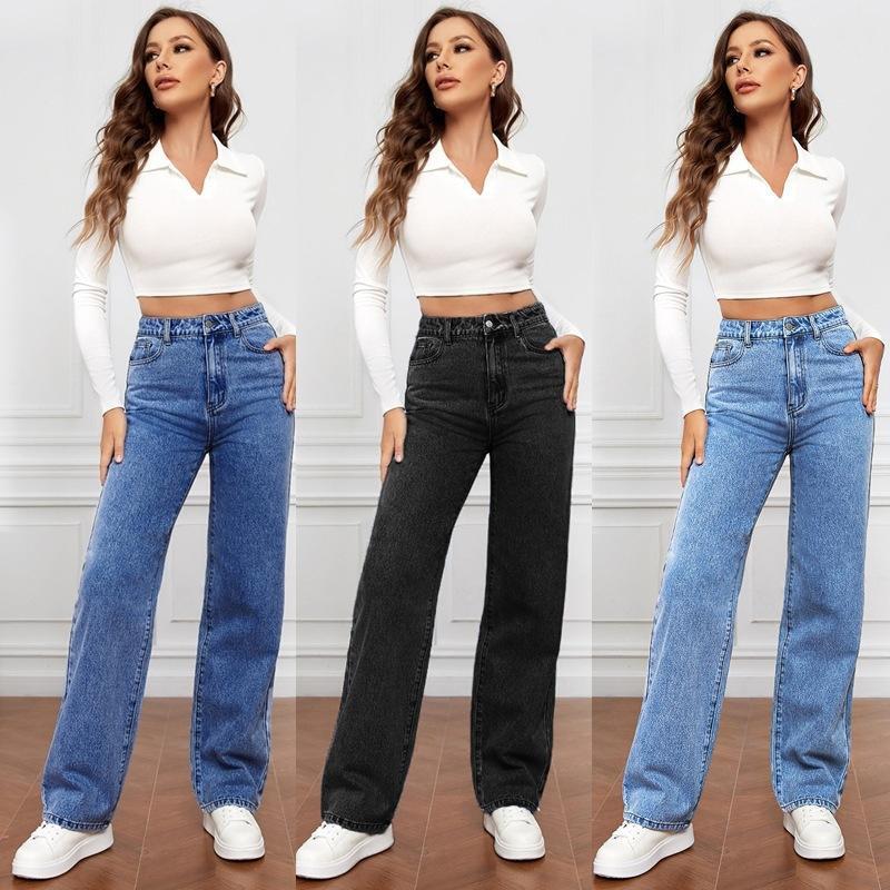 Women's High-Waist Straight-Leg Jeans 4