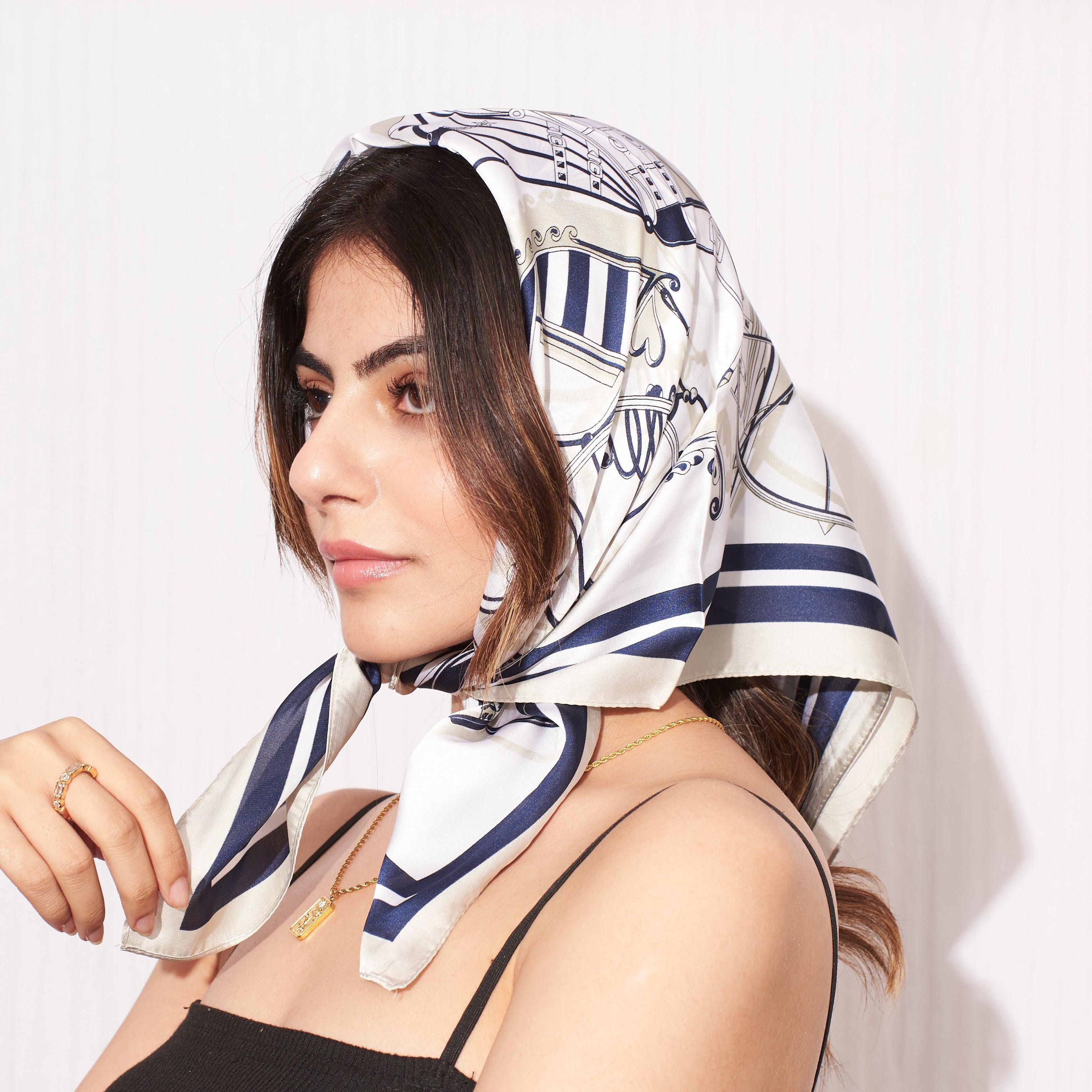 Women's Printed Satin Head Scarf - Women's Fashion online Tanzania | GAMORA ONLINE