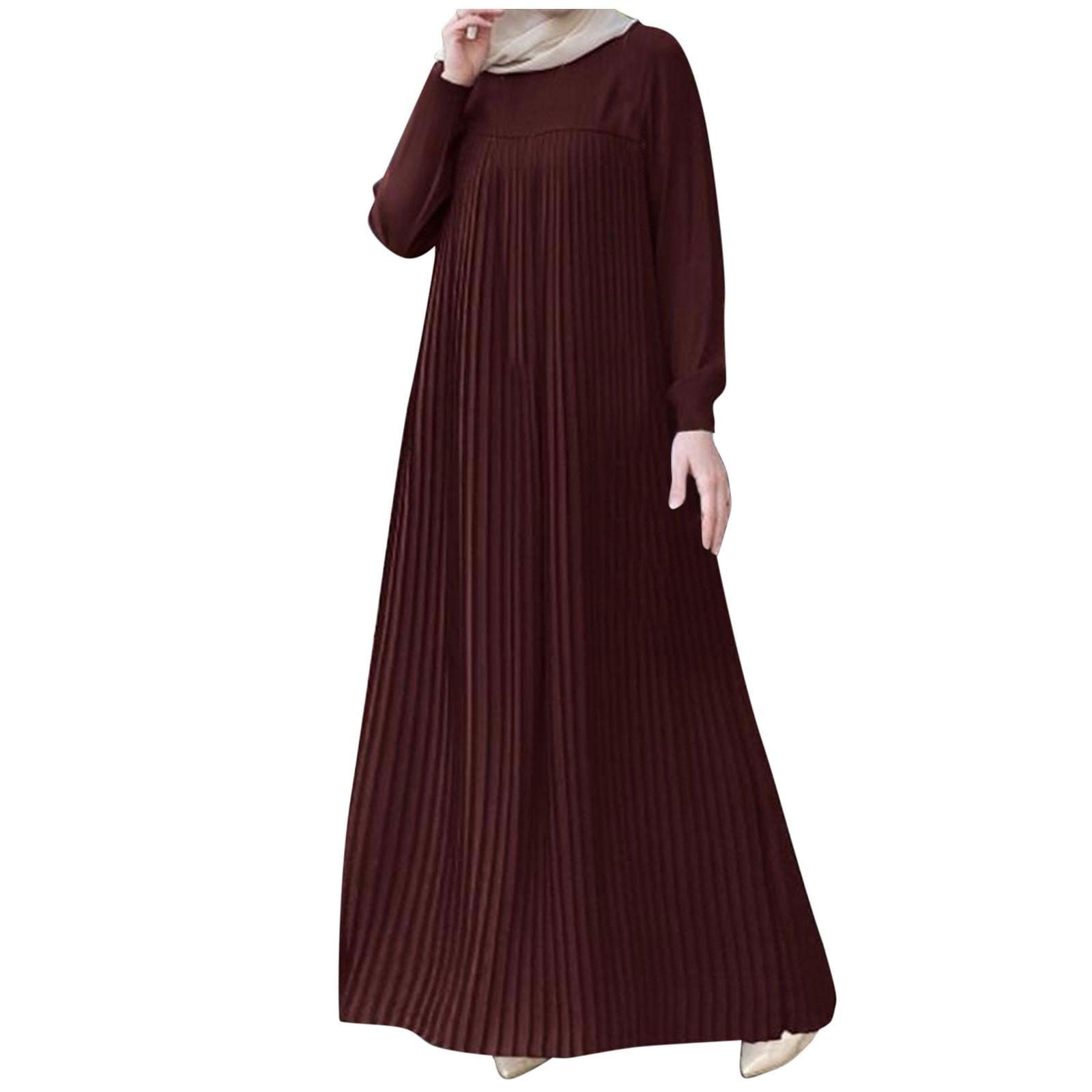 Women's Pleated Elegant Maxi Abaya 2