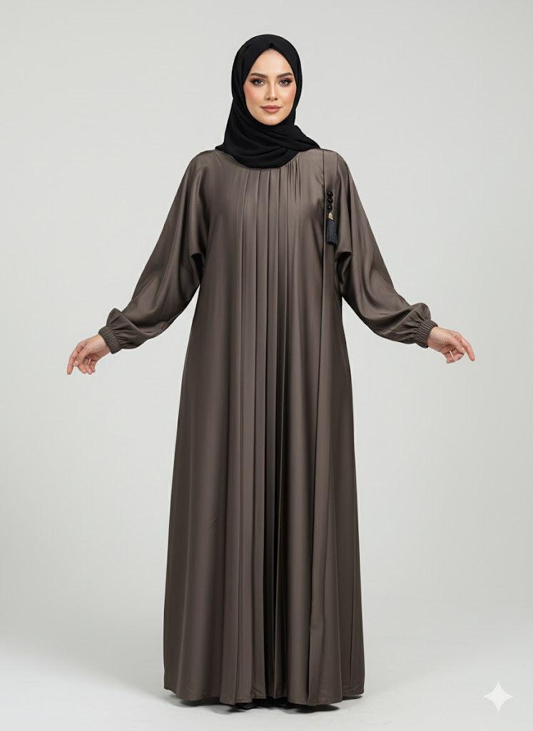 Women's Pleated Elegant Maxi Abaya 4